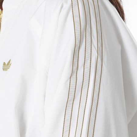 Adidas Originals - Veste Zippée A Bandes Femme SST KE2414 Beige Clair Doré