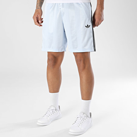 Adidas Originals - Short Jogging A Bandes A Rayures 3 Stripes KE2468 Bleu Clair