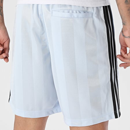 Adidas Originals - Short Jogging A Bandes A Rayures 3 Stripes KE2468 Bleu Clair