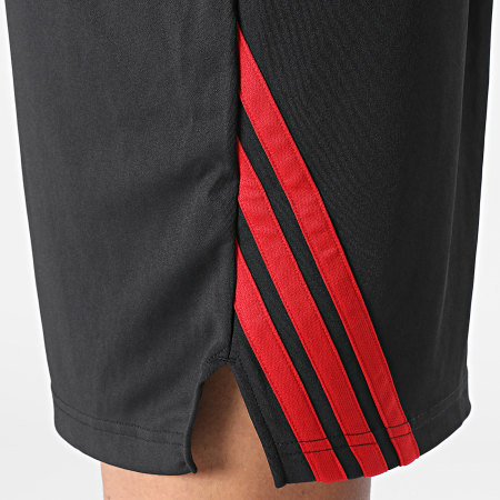 Adidas Sportswear - Short Jogging A Bandes 3 Stripes JN4734 Noir Rouge