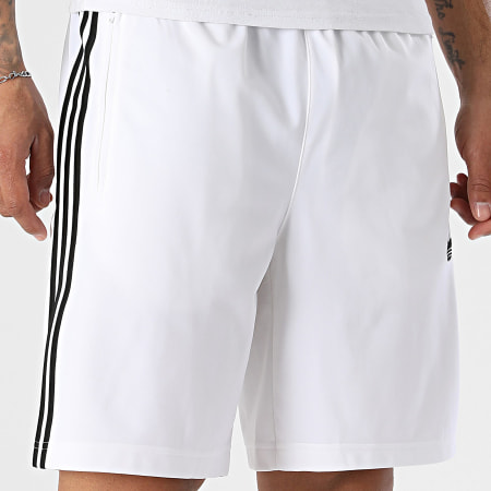 Adidas Originals - Short Jogging A Bandes Firebird KE1378 Blanc Noir