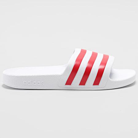 Adidas Sportswear - Claquettes Adilette Aqua HQ2444 Footwear White Collegiate Red