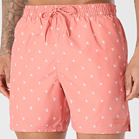 Calvin Klein - Pantalón Corto de baño Drawstring Covered 1027 Coral