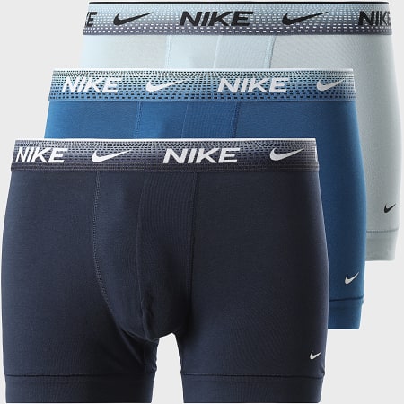 Nike - Pack de 3 Boxers Essential Cotton Stretch KE1284 Azul Claro Azul Rey Azul Marino