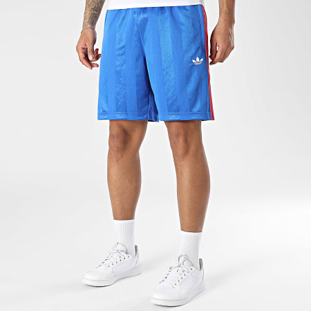 Adidas Originals - Short Jogging A Bandes 3 Stripes KE3590 Bleu Roi Rouge