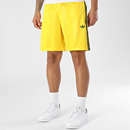 Adidas Originals - Short Jogging A Bandes 3 Stripes KE3592 Jaune Noir