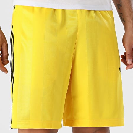 Adidas Originals - Short Jogging A Bandes 3 Stripes KE3592 Jaune Noir