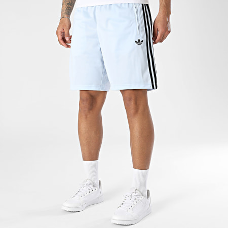 Adidas Originals - Short Jogging A Bandes Firebird KD0443 Bleu Clair Noir