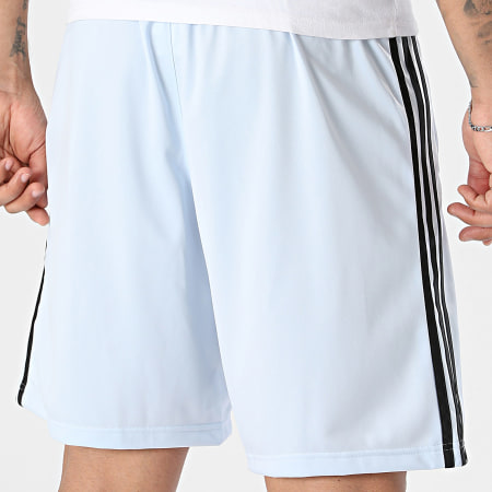Adidas Originals - Short Jogging A Bandes Firebird KD0443 Bleu Clair Noir