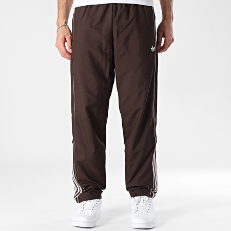 Adidas Originals - Pantalon Jogging A Bandes Half Stripes KC6441 Marron