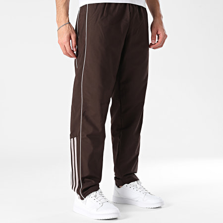 Adidas Originals - Pantalon Jogging A Bandes Half Stripes KC6441 Marron