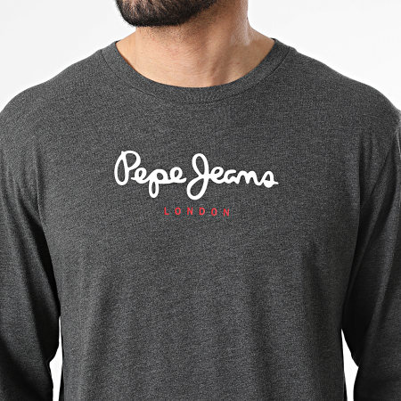 Pepe Jeans - Tee Shirt Manches Longues Eggo PM5010312 Gris Anthracite Chiné