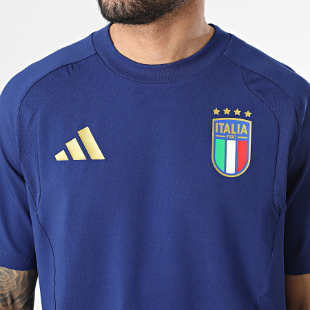 Adidas Sportswear - Ensemble Tee Shirt Et Short Jogging Foot Italie JY7056 JY7055 Bleu Marine