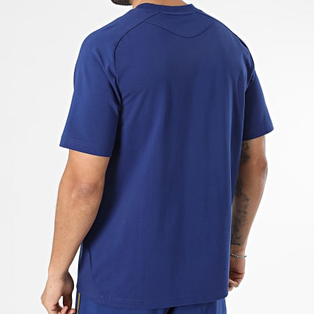 Adidas Sportswear - Ensemble Tee Shirt Et Short Jogging Foot Italie JY7056 JY7055 Bleu Marine