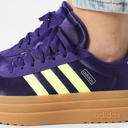 Adidas Sportswear - Baskets Femme VL Court Bold J JQ1874 Collegiate Purple Hi-Res Yellow Silver Metallic