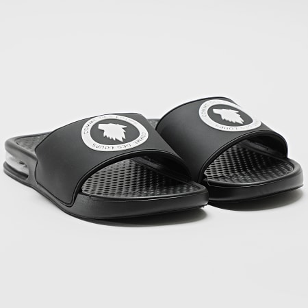 Comme Des Loups - Claquettes Air Noir Blanc