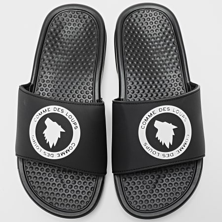 Comme Des Loups - Claquettes Air Noir Blanc