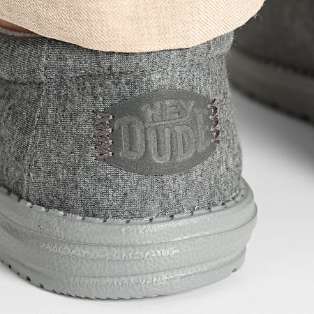 Hey Dude - Mocassins Wally Stretch Jersey Charcoal
