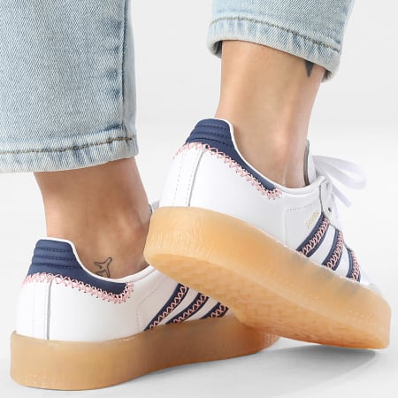 Adidas Originals - Zapatillas mujer Sambae J JP9534 Footwear White Dark Blue Glow Pink