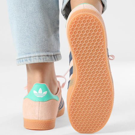 Adidas Originals - Zapatillas Mujer Gazelle J IH6468 Blush Pink Night Indigo Hi-Res Green