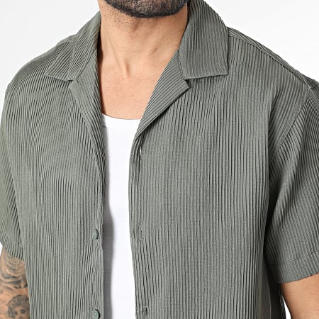 Jack And Jones - Ensemble Chemise Manches Courtes Et Short Jogging Harrison Resort Vert Kaki