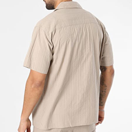 Jack And Jones - Ensemble Chemise Manches Courtes Et Short Tyson Resort Beige