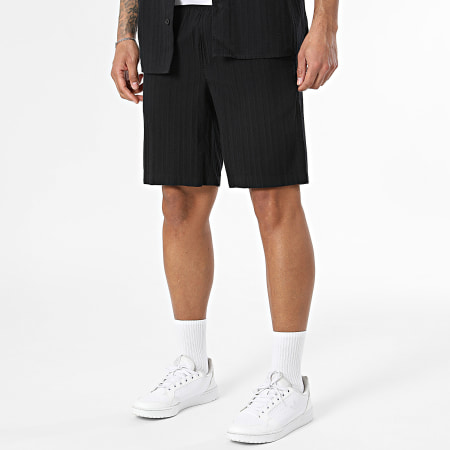 Jack And Jones - Ensemble Chemise Manches Courtes Et Short Tyson Resort Noir