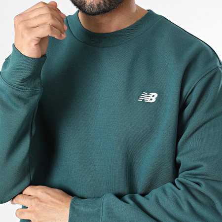New Balance - Sweat Crewneck Relaxed Fit MT41510 Vert Bouteille