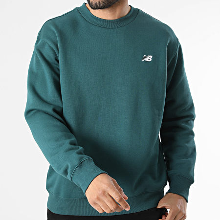 New Balance - Sweat Crewneck Relaxed Fit MT41510 Vert Bouteille