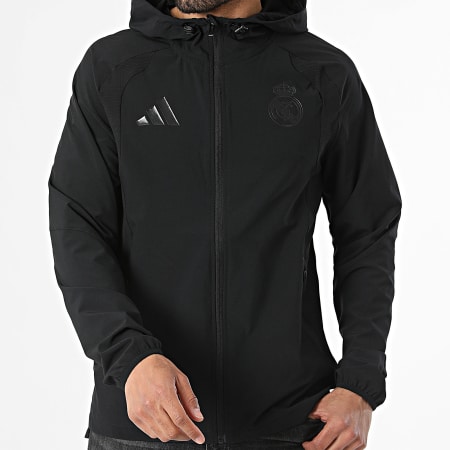 Adidas Sportswear - Veste Capuche Zippée Real Madrid KC7805 Noir