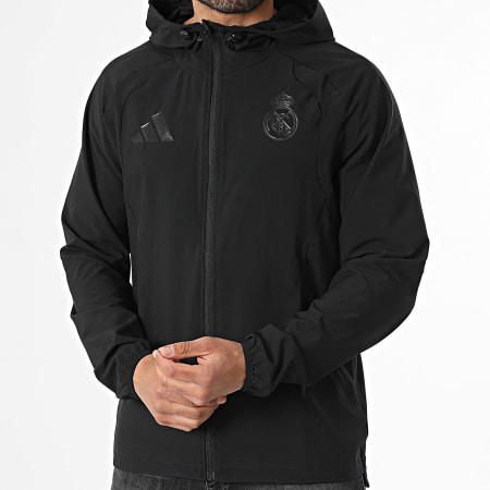 Adidas Sportswear - Veste Capuche Zippée Real Madrid KC7805 Noir