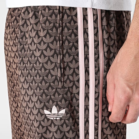 Adidas Originals - Calça de fato de treino com Faixas Firebird KE1678 Castanho Rosa Claro
