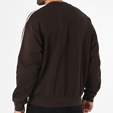 Adidas Originals - Sweat Crewneck A Bandes 3 Stripes KQ9642 Marron Rose Clair