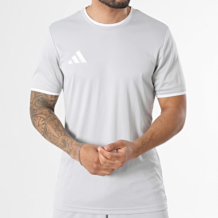 Adidas Sportswear - Ensemble Tee Shirt Et Short Jogging Entrada 26 Jersey JZ2511 JZ2515 Gris