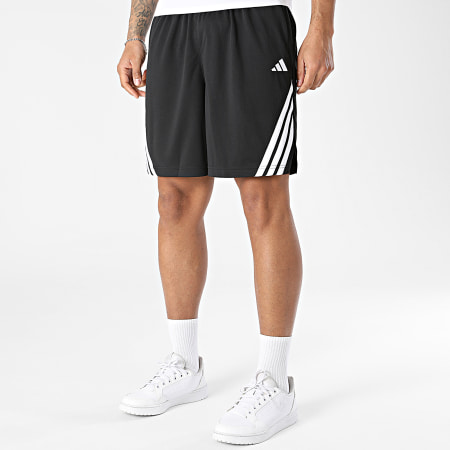Adidas Sportswear - Short Jogging A Bandes 3 Stripes JI7576 Noir