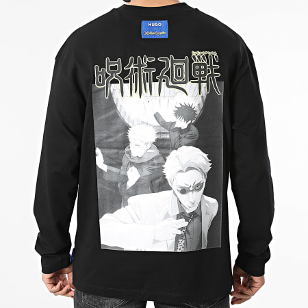 Hugo Blue - Tee Shirt Manches Longues Nichaboso 50554835 Noir x Jujutsu Kaisën