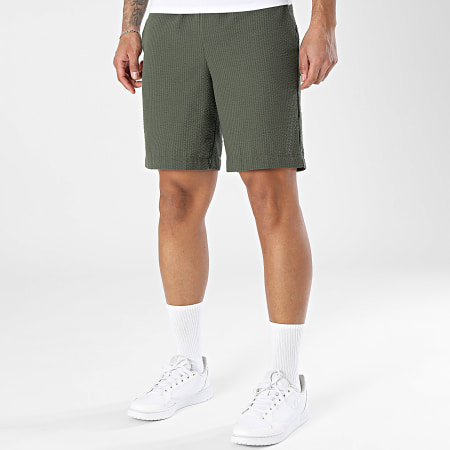 JJ Rebel - Short Jogging Texturé Haven Vert Kaki