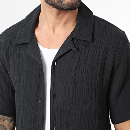 Only And Sons - Chemise Manches Courtes Skyle Noir