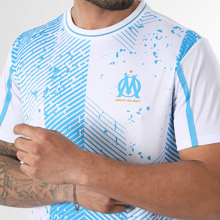OM - Maillot De Foot Sublime M25102C Blanc Bleu Clair