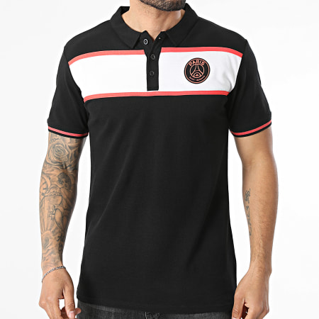 PSG - Polo Manches Courtes Logo Paris Saint-Germain P25286C Noir