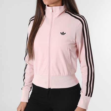 Adidas Originals - Veste Zippée A Bandes Femme FB Classic TT KC6573 Rose Marron