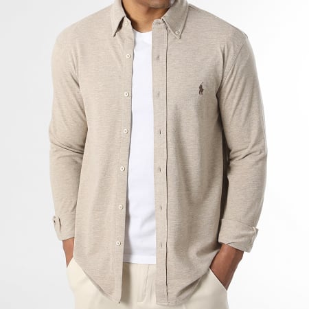 Polo Ralph Lauren - Chemise Manches Longues Original Player Beige Chiné