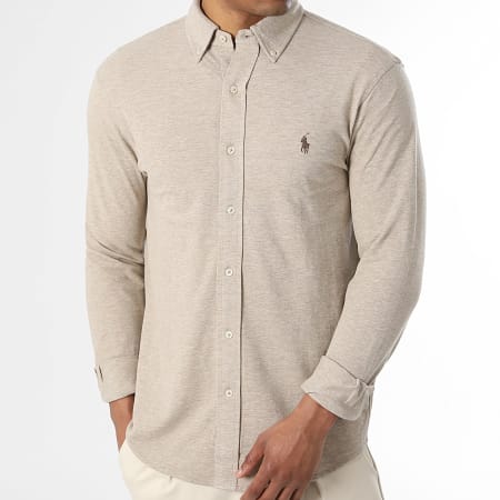 Polo Ralph Lauren - Chemise Manches Longues Original Player Beige Chiné