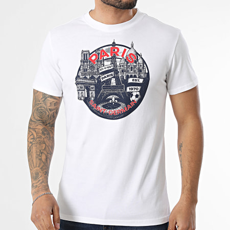 PSG - Tee Shirt Big Logo Paris Saint-Germain P25282C Blanc