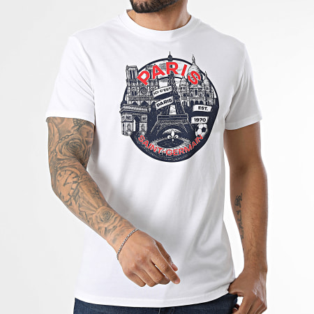 PSG - Tee Shirt Big Logo Paris Saint-Germain P25282C Blanc