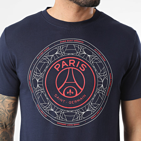 PSG - Tee Shirt Big Logo Paris Saint-Germain P25281C Bleu Marine
