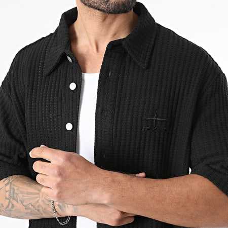 PXP - Chemise Manches Courtes Texturée 2610303 Noir
