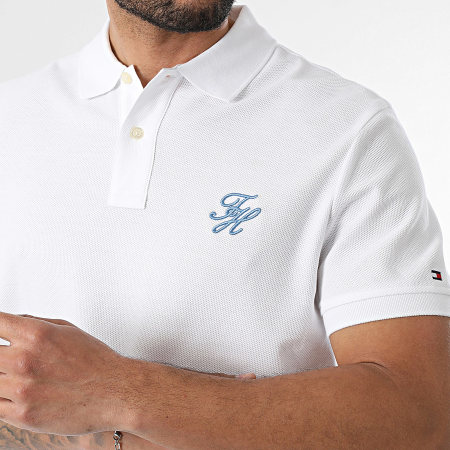 Tommy Hilfiger - Polo Manches Courtes Regular Fit Script 3046 Blanc