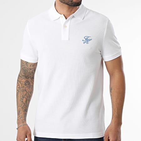 Tommy Hilfiger - Polo Manches Courtes Regular Fit Script 3046 Blanc