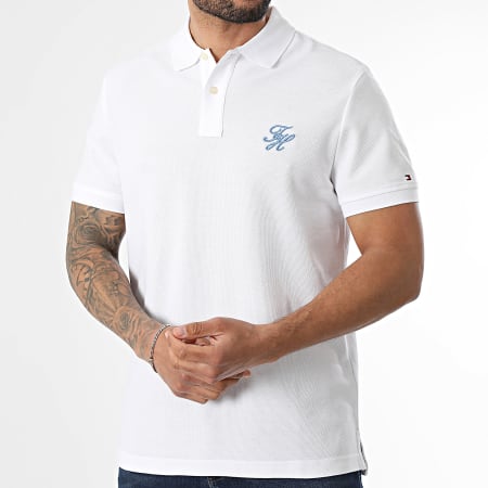 Tommy Hilfiger - Polo Manches Courtes Regular Fit Script 3046 Blanc